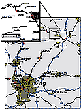 Karte des Gebiets